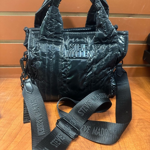 Steve Madden Black Structured Tote Bag - Picture 2 of 11